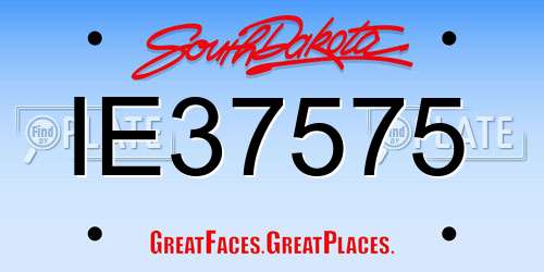IE37575 South Dakota License Plate