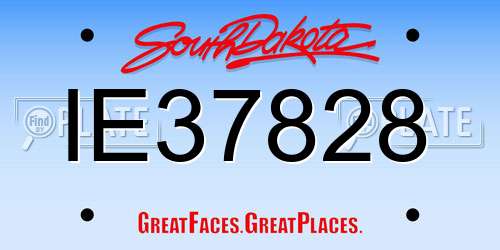 IE37828 South Dakota License Plate