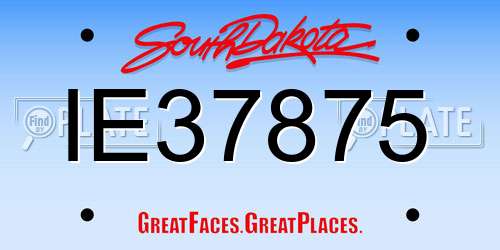 IE37875 South Dakota License Plate