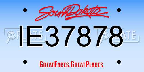 IE37878 South Dakota License Plate