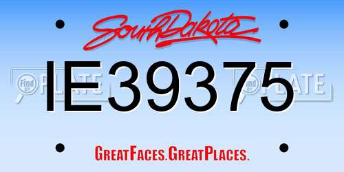 IE39375 South Dakota License Plate