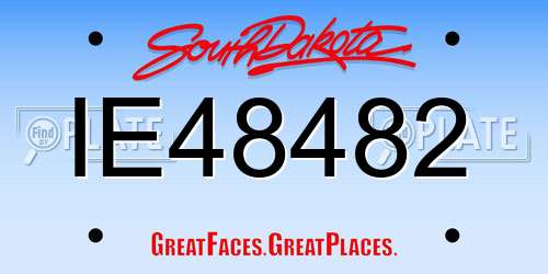 IE48482 South Dakota License Plate