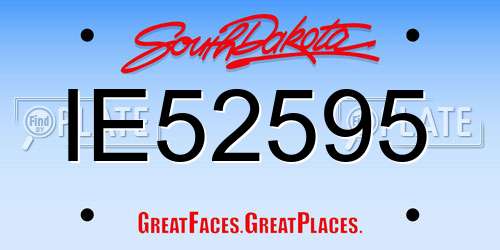 IE52595 South Dakota License Plate