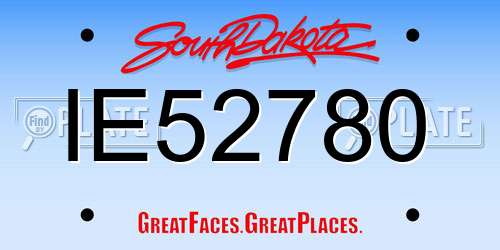 IE52780 South Dakota License Plate