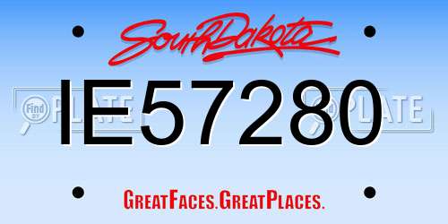 IE57280 South Dakota License Plate