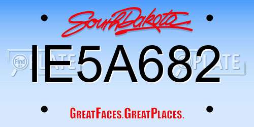IE5A682 South Dakota License Plate