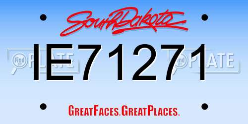 IE71271 South Dakota License Plate