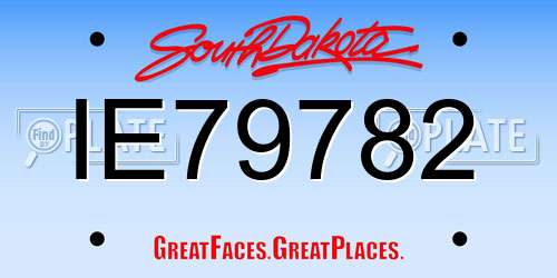 IE79782 South Dakota License Plate