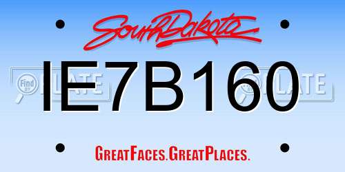 IE7B160 South Dakota License Plate