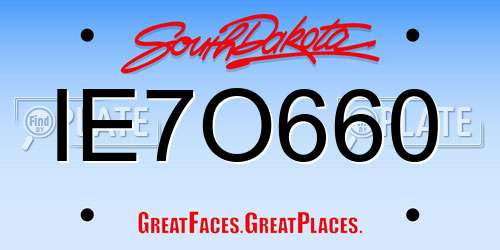 IE7O660 South Dakota License Plate