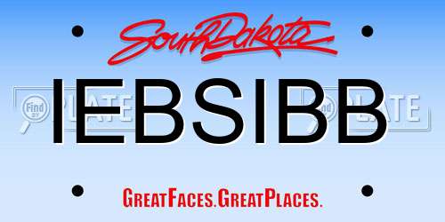 IEBSIBB South Dakota License Plate