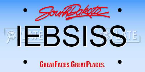 IEBSISS South Dakota License Plate