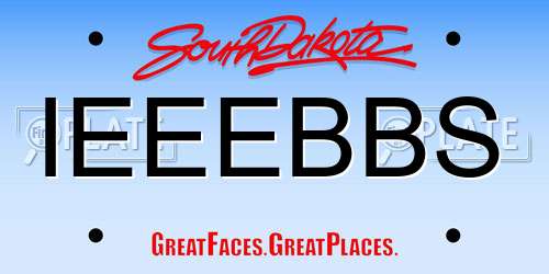 IEEEBBS South Dakota License Plate