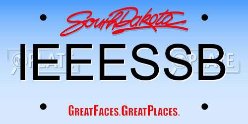 IEEESSB South Dakota License Plate