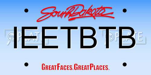 IEETBTB South Dakota License Plate