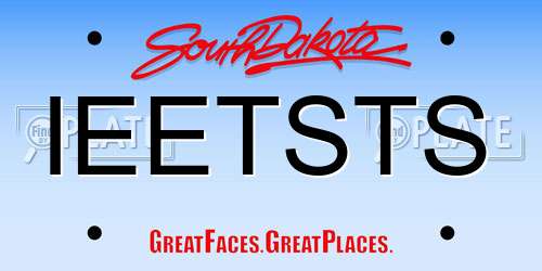 IEETSTS South Dakota License Plate