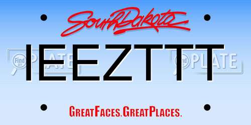 IEEZTTT South Dakota License Plate