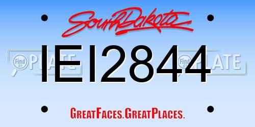 IEI2844 South Dakota License Plate