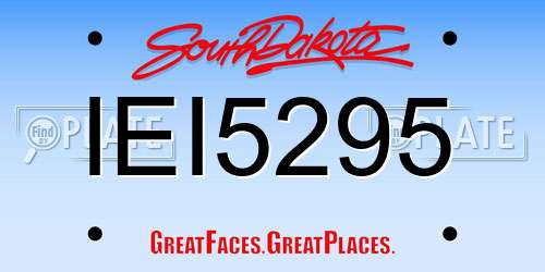 IEI5295 South Dakota License Plate