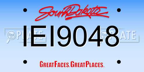 IEI9048 South Dakota License Plate