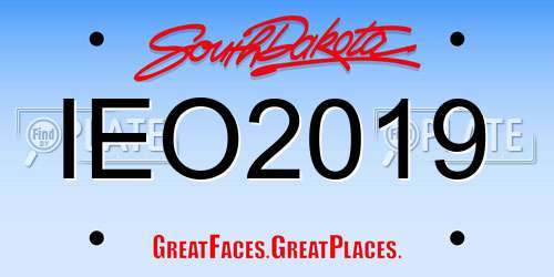 IEO2019 South Dakota License Plate