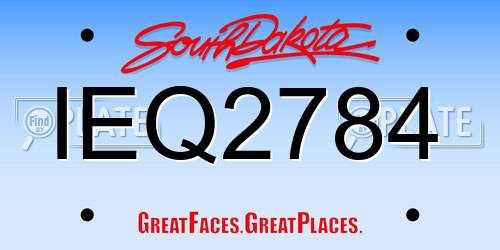 IEQ2784 South Dakota License Plate