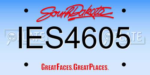 IES4605 South Dakota License Plate