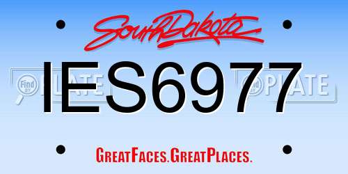 IES6977 South Dakota License Plate
