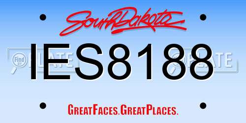 IES8188 South Dakota License Plate