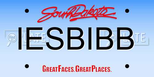 IESBIBB South Dakota License Plate