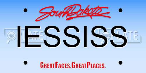IESSISS South Dakota License Plate