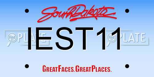 IEST11 South Dakota License Plate