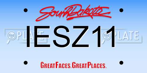 IESZ11 South Dakota License Plate