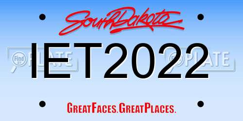 IET2022 South Dakota License Plate