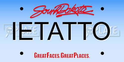 IETATTO South Dakota License Plate