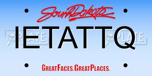 IETATTQ South Dakota License Plate