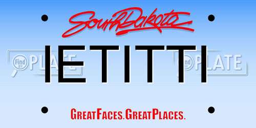 IETITTI South Dakota License Plate