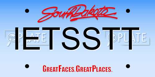 IETSSTT South Dakota License Plate