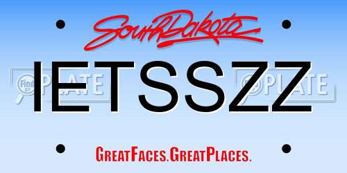 IETSSZZ South Dakota License Plate