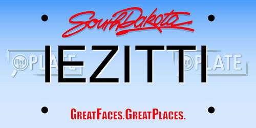 IEZITTI South Dakota License Plate
