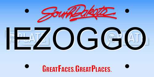 IEZOGGO South Dakota License Plate