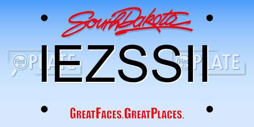 IEZSSII South Dakota License Plate
