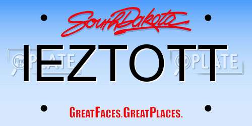 IEZTOTT South Dakota License Plate