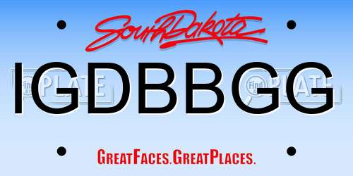IGDBBGG South Dakota License Plate