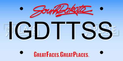 IGDTTSS South Dakota License Plate