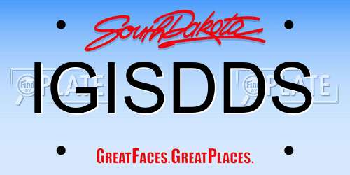 IGISDDS South Dakota License Plate
