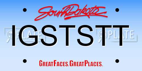 IGSTSTT South Dakota License Plate