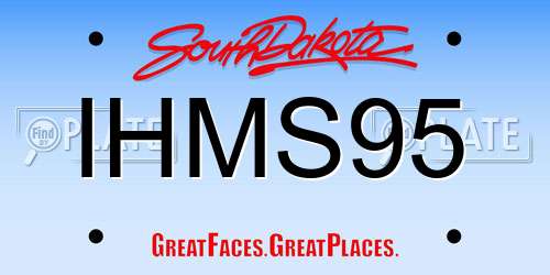 IHMS95 South Dakota License Plate