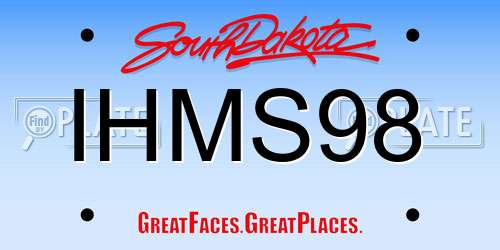 IHMS98 South Dakota License Plate