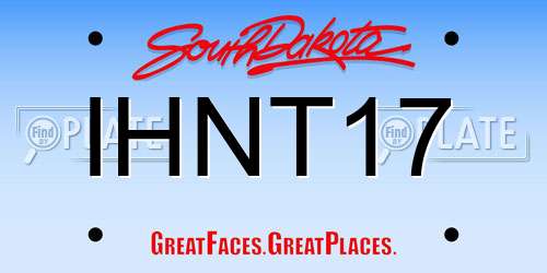 IHNT17 South Dakota License Plate